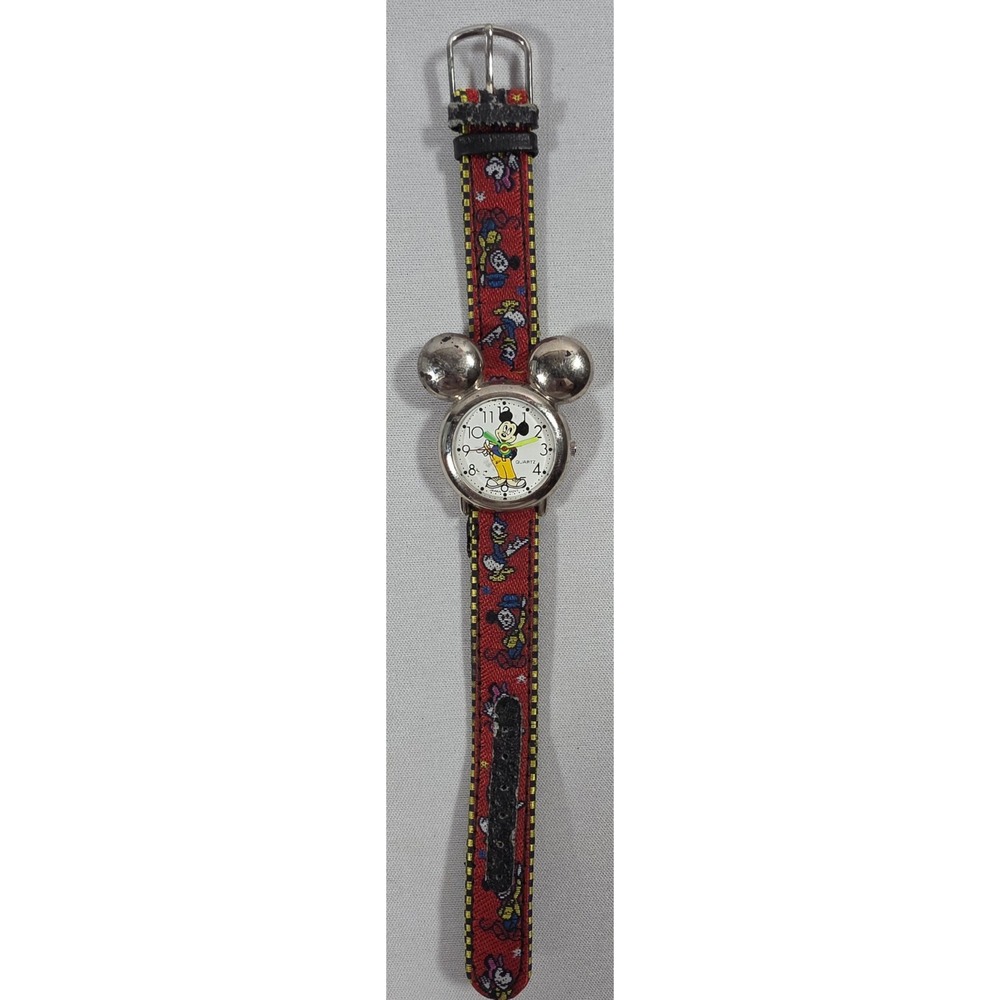 Vintage Disney Mickey Mouse Watch With Ears, Quartz W/ Japan Mov't
